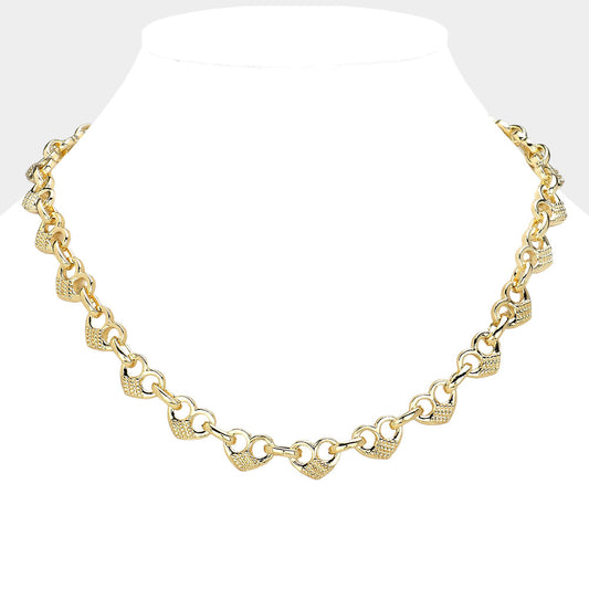 14k Puffed Heart Necklace