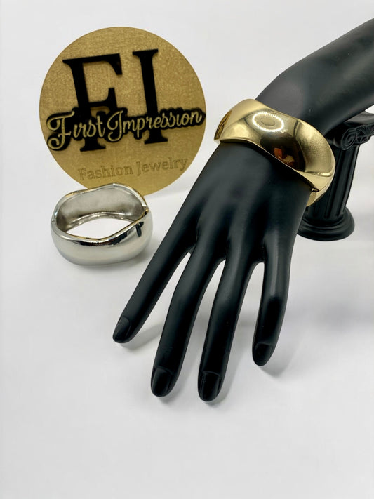 Chunky Geometric Bangle Bracelet
